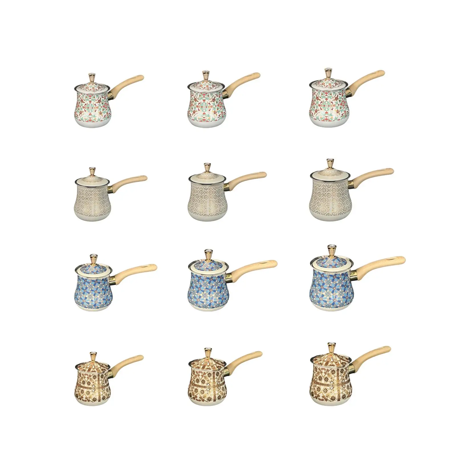 وعاء قهوة تركي من الفولاذ المقاوم للصدأ وعاء ذوبان الزبدة مع غطاء حرارة متعددة الاستخدامات #2