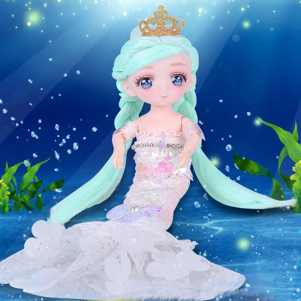 ตุ๊กตา BJD ขนาด 1/12 น่ารัก พร้อมชุด ตุ๊กตาเด็กผู้หญิงหน้าตาน่ารัก พร้อมชุดและรองเท้า ข้อต่อขยับได้ 13 จุด