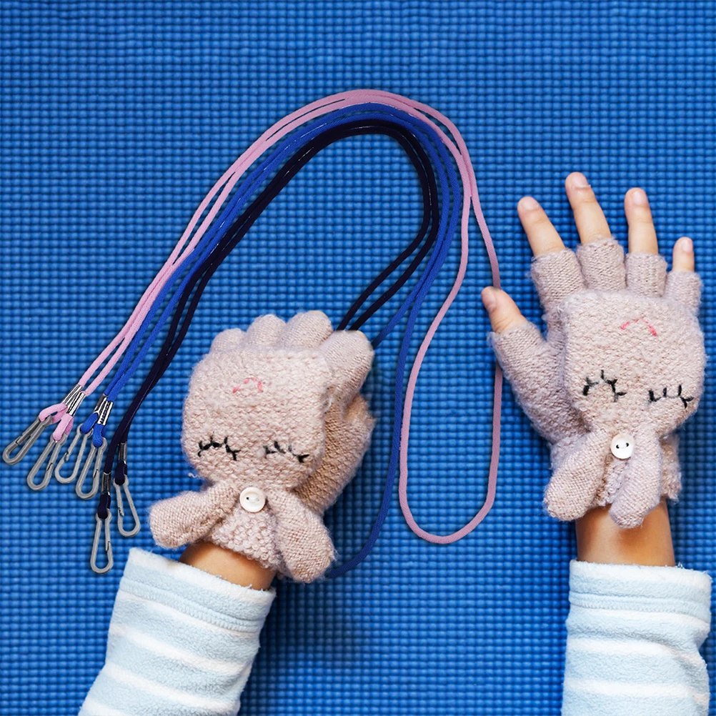 3Pcs Antilost Glove Strap Excellent Workmanship Easy to Use Durable Mitten Lanyard for Winter Sports Activities