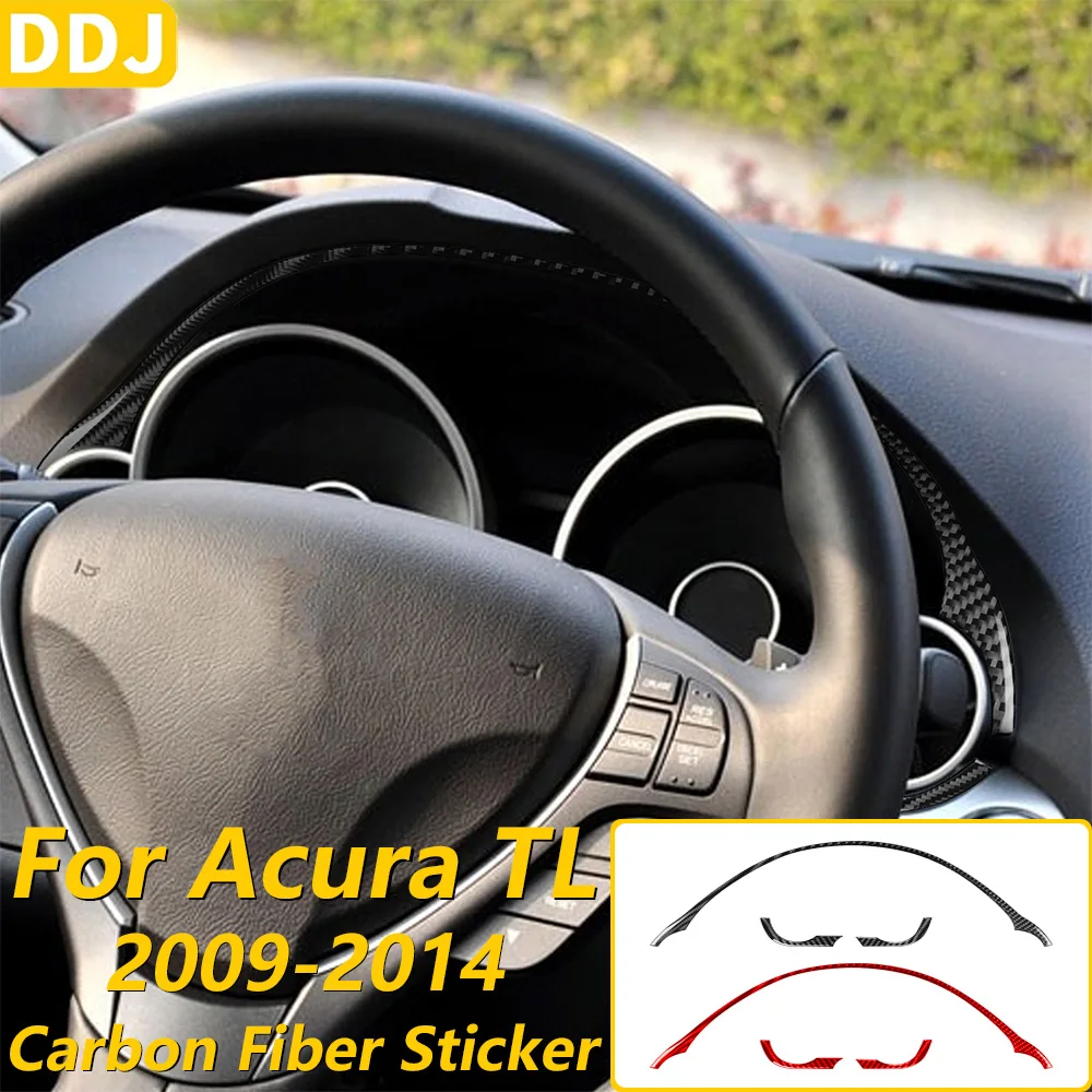 For Acura TL 2009-2014 Carbon Fiber Instrument Speedometer Frame Panel Cover Trim Car Accessories Interior Decoration Sticker