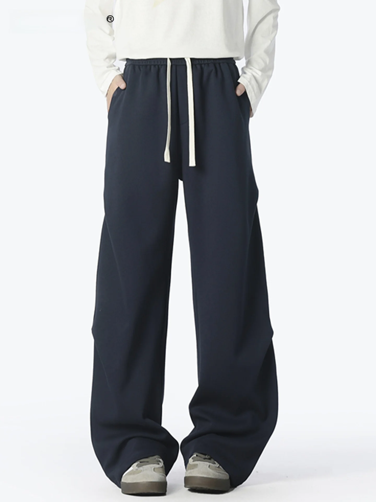 VIISHOW American Hiphop Men's Sport Sweatpants Autumn Heavyweight Trendy Brand Pleated Paratrooper Loose Floor-Length Pants