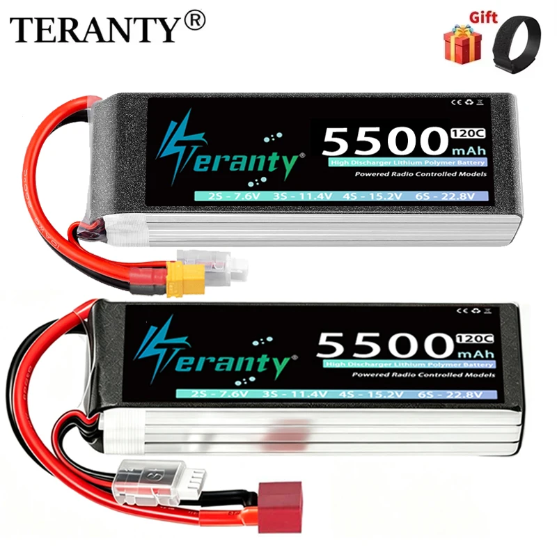 TERANTY 3S 5500mAh Lipo-Akku 11,1V 11,4V 80C 120C mit Deans T XT60 XT90 EC5 für RC-Auto, Boot, Drohne, Flugzeug, Hubschrauber