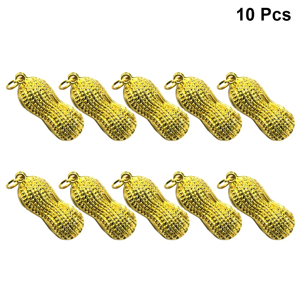 

10Pcs Alloy Peanut Pendants Chic Charms DIY Jewelry Making Necklace Bracelet Keychain Accessories Alloy Pendant Charm