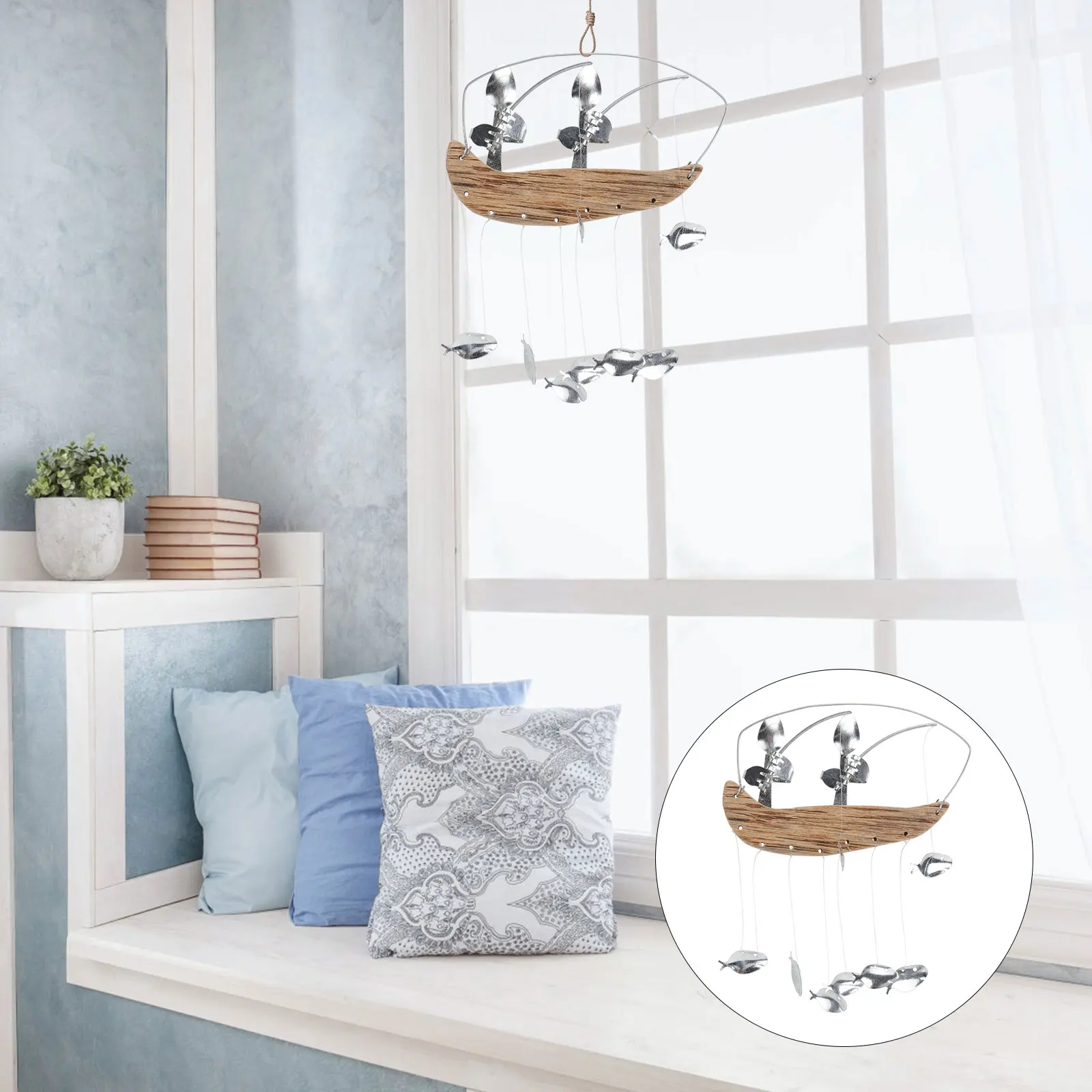 

Wind Chimes Room Decor Fisherman-style Windbell Creative Hanging Household Unique Home