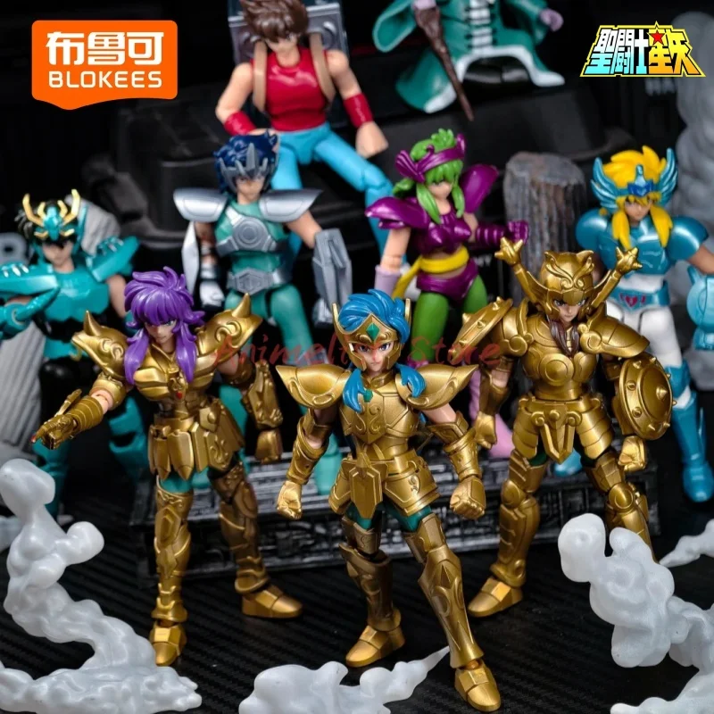 

IN STOCK Blokees Saint Seiya Blind Box The Legacy Of The Gold Saints Action Figure Original Toy Assembly Model Kit Gift