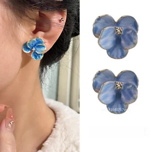 12 최고의 판매 블루 플라워 이어링 -112
