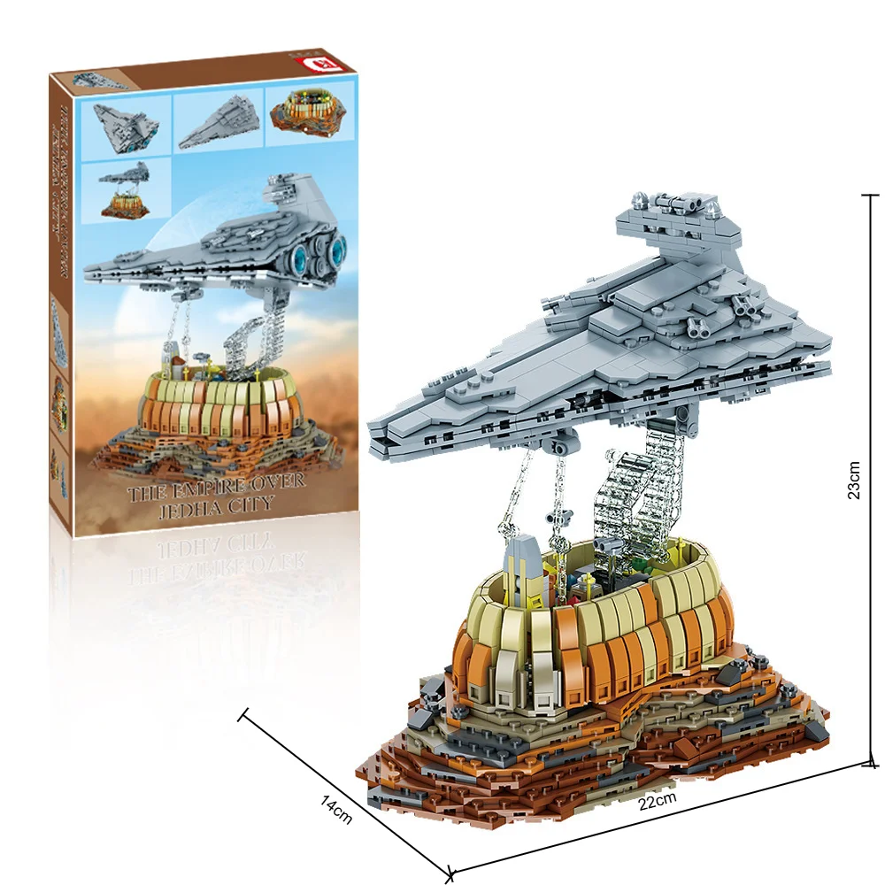 

Jedha City Star Destroyer Buiding Blocks Sci-Fi Fantasy A Stars Story Spaceship Space Wars Shuttle Gifts For Adults Boys
