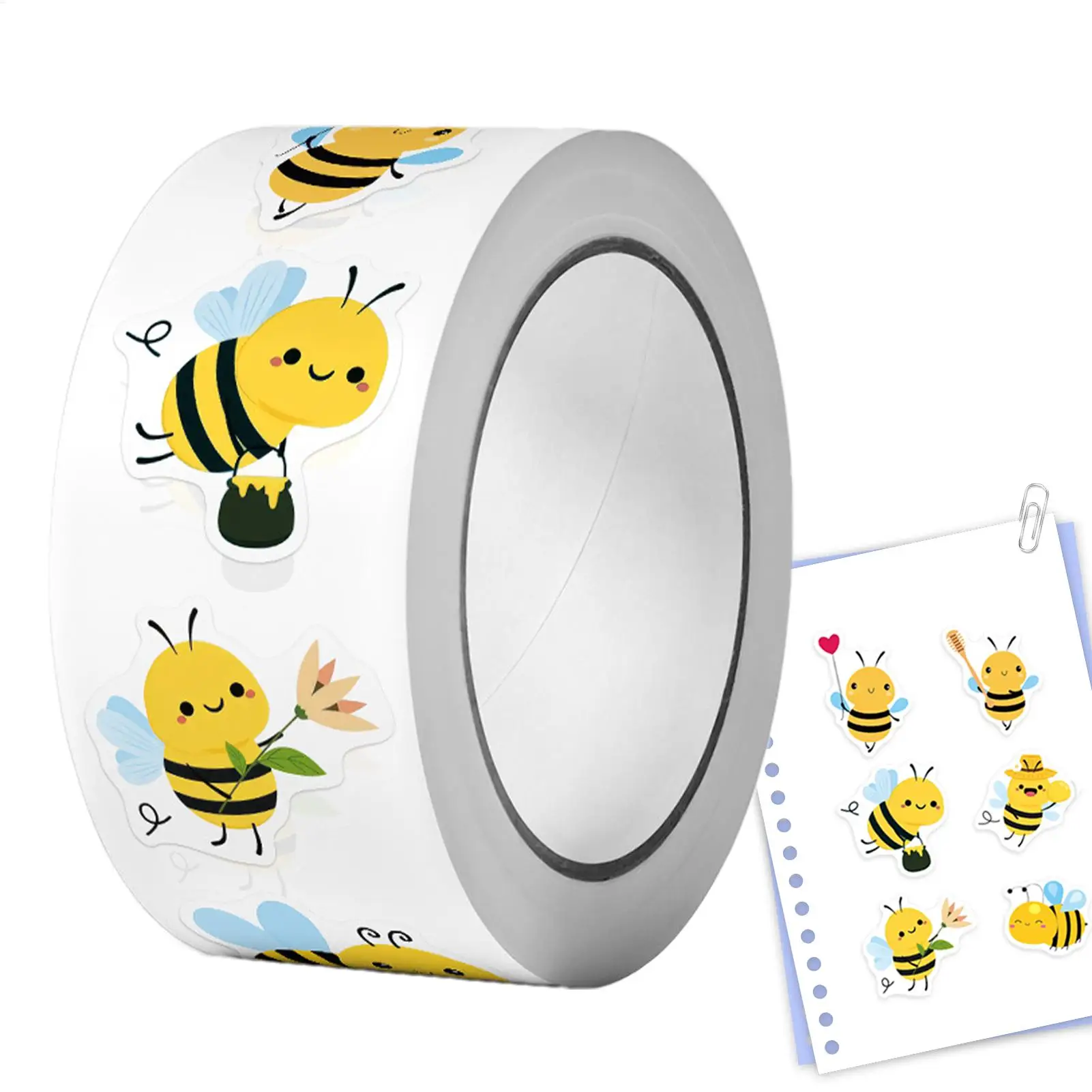 Little Bee Sticker Little Bee Sticker Roll Decorative Gift Wrapping Box Sticker Label For Notebook Wrap Present Bag