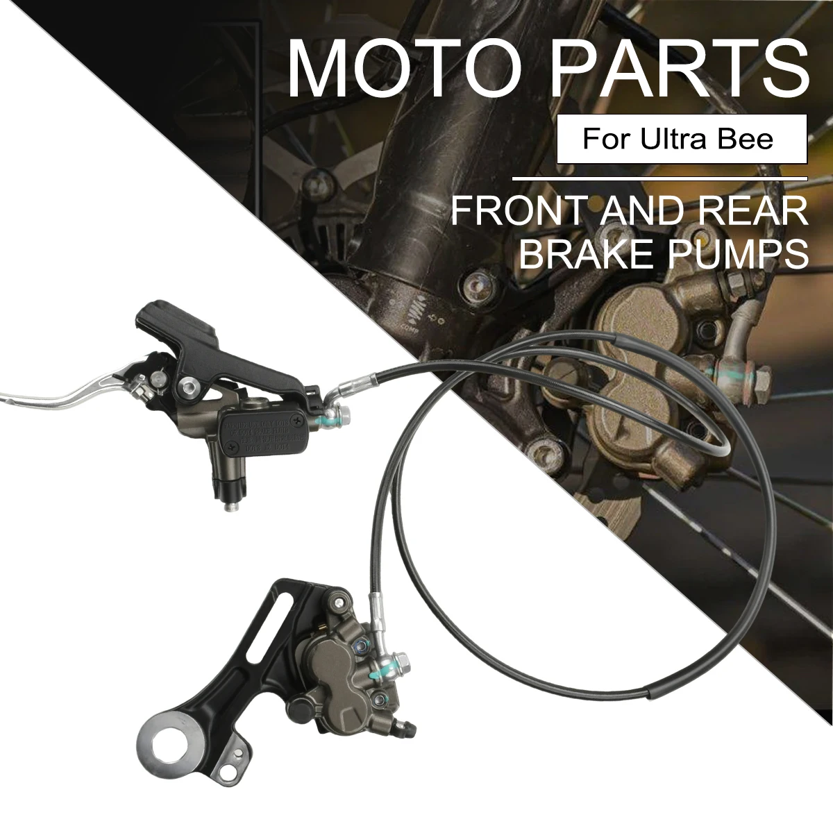 

E-Motorcycle For SUR-ON Ultra Bee Front Brake Assembly Rear Brake Assembly Front and Rear Brake Pumps/Oil Pipes/Calipers