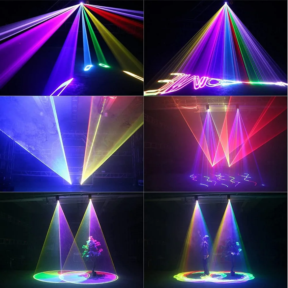 128 Patroon 2000Mw Rgb Laser Beam Lijn Scanner Projector Dj Disco Stage Lichteffecten Bal Wedding Holiday Bar Club dmx Licht