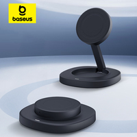 Baseus  Qi2 15W Foldable Wireless Charger Stand Adjustable Phone Viewing Angle For iPhone 16 15 14 13 12 AirPods 2nd 3rd Gen Pro