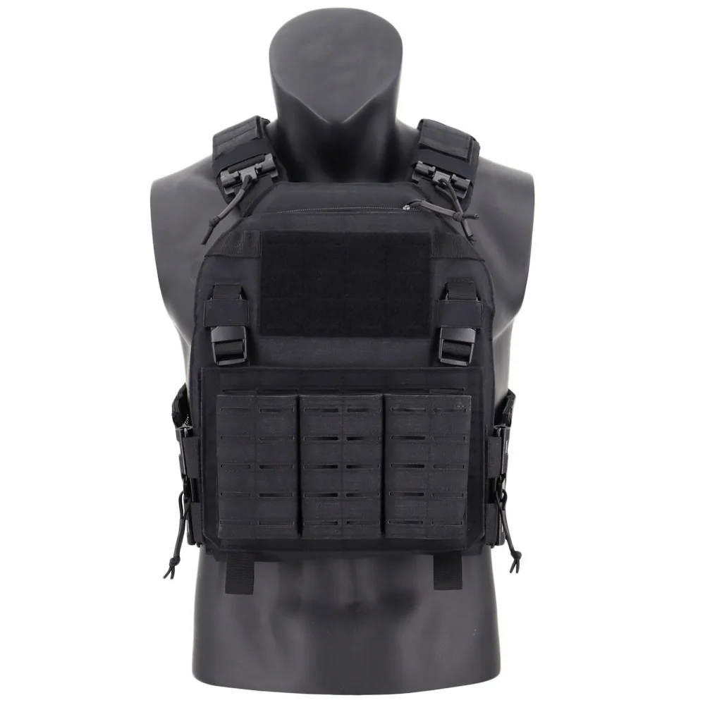 Imagem -03 - Nylon Tactical Vest com Magazine Pouch para a Caça Liberação Rápida Corte a Laser Treinamento cs Combate Airsoft 1000d