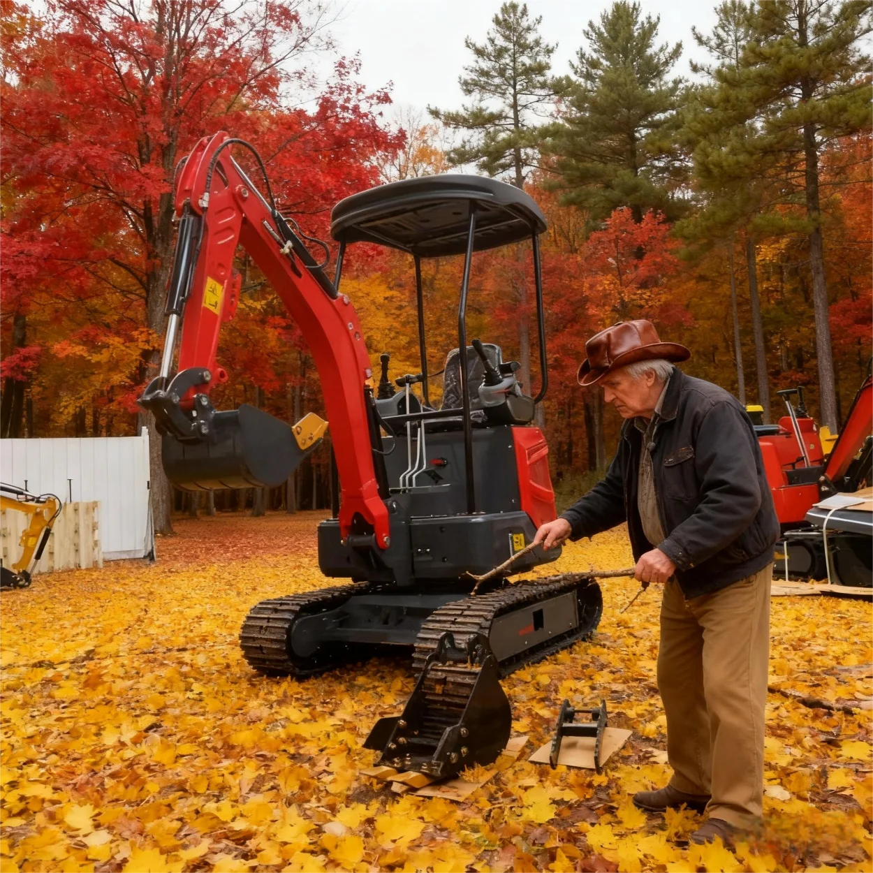 

Mini Excavators With Powerful Diesel Engines And Customized Multi Functional Cabs 1.2 Ton And 2 Ton Mini Excavators
