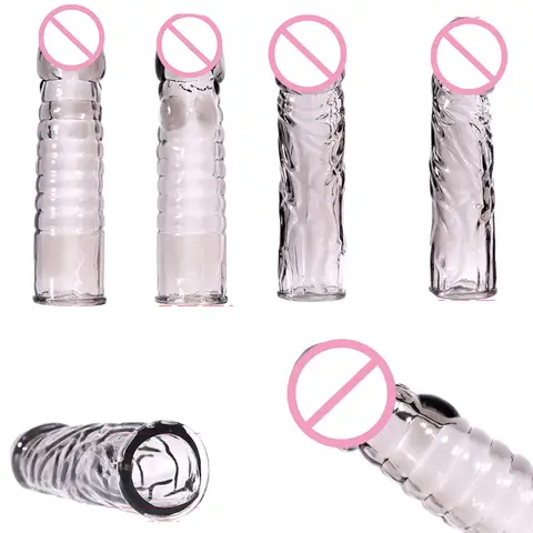 Peniss Extender Cock Rings Delay Ejaculation Reusable Peniss Condomss Dick Sleeve Silicone Glans Vagina Massager sexx Toys For Men