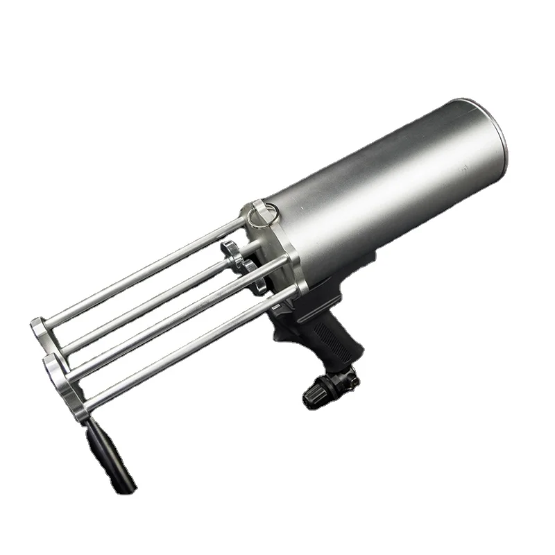 1200ml 1:1Two-Part Caulking Gun Aluminum Barrel AB Glue Sealant Sprayer Air-Powered Pneumatic Tool with Matching Air Compressor