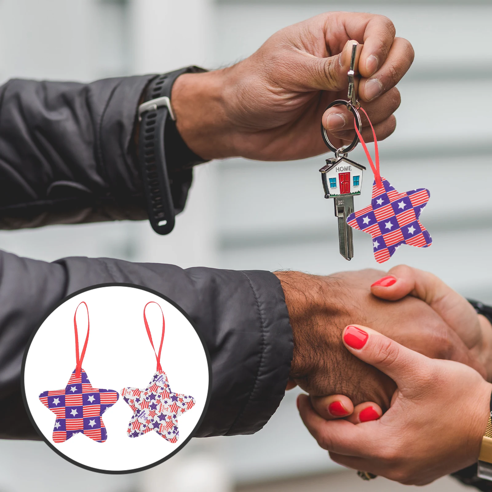 

30Pcs Patriotic Star Hanging Ornaments Usa Independence Day Party Decor 4th of July Hanging Stars American Memorial Day