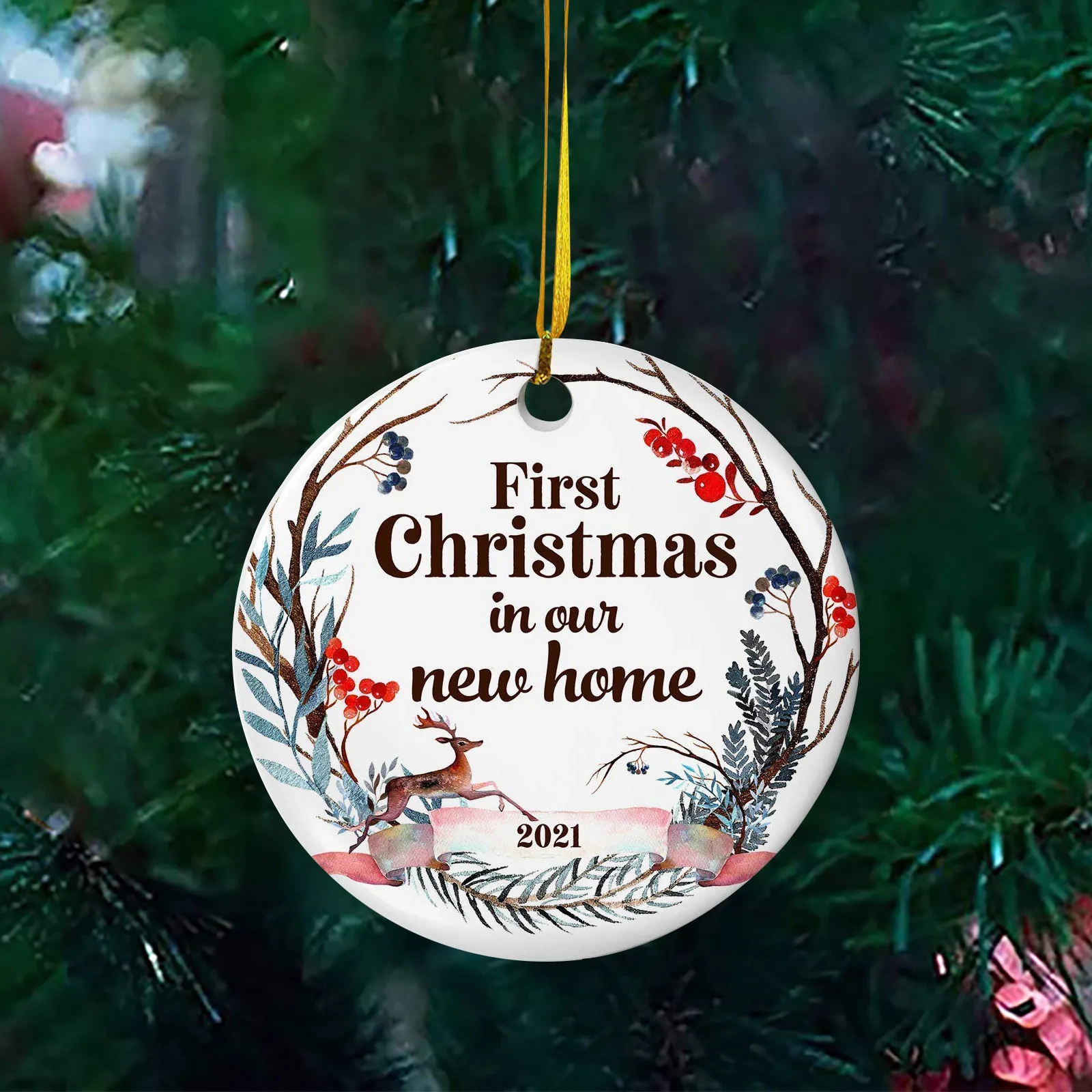 New Home Christmas Ornament ,first Christmas In Our New Home Ornament,Family Christmas Ornaments,Christmas Tree Ornaments