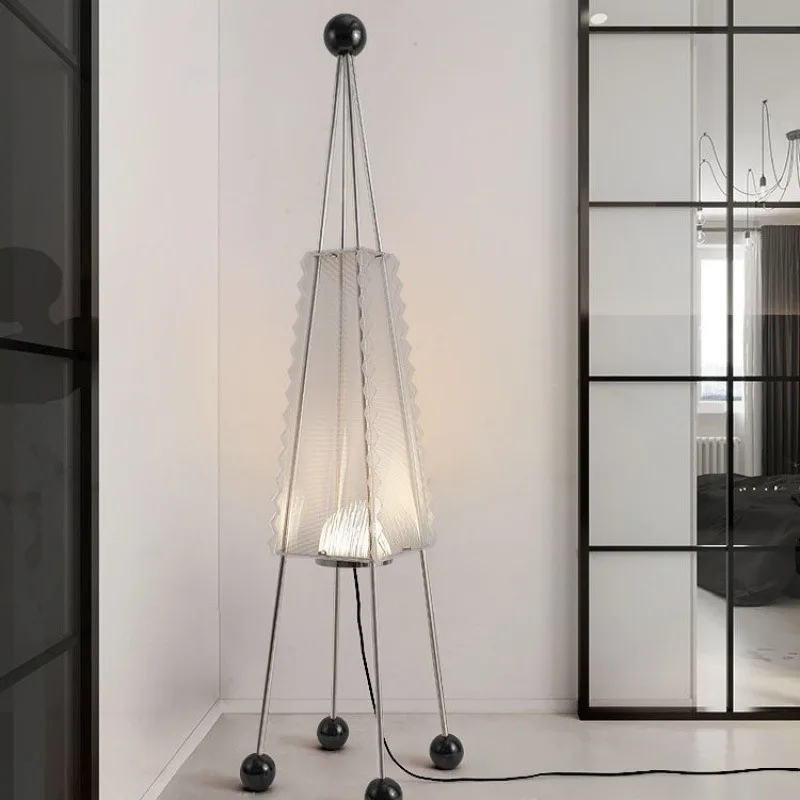 Designer light and shadow living room art floor lamp, home decoration study model room bedroom simple personality