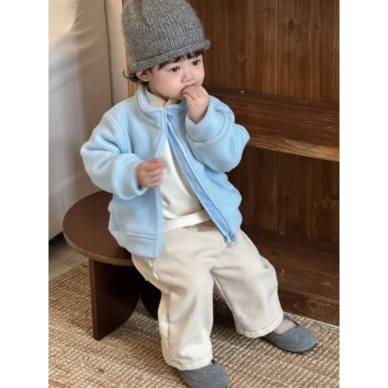 

New Arrival Children Clothing2025Autumn Winter New Boys' Jacket Base Shirt Pants Set Thick