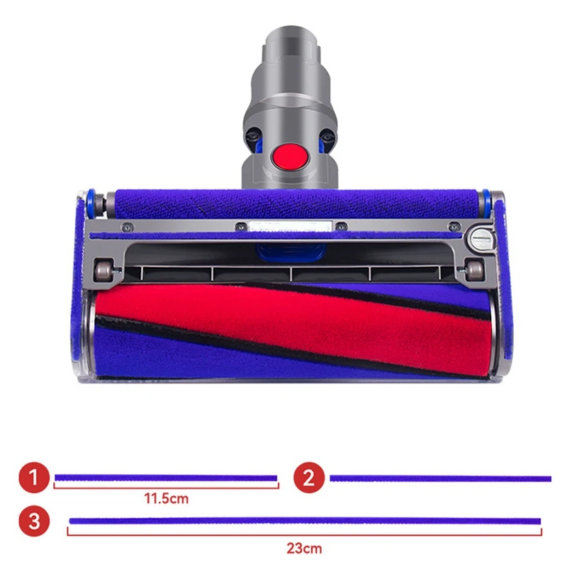 Autocollant de brosse de sol électrique pour aspirateur Dyson, bande en peluche douce, accessoires, V7V8V10V11, 6 pièces