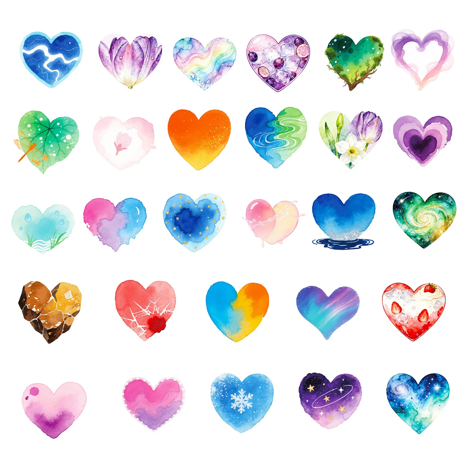 10/56 قطعة الألوان المائية الإبداعية القلب الكتابة على الجدران ملصقات اللون جماليات الكرتون ملصق مائي DIY بها بنفسك الأمتعة الهاتف الغيتار الكلاسيكية ألعاب أطفال