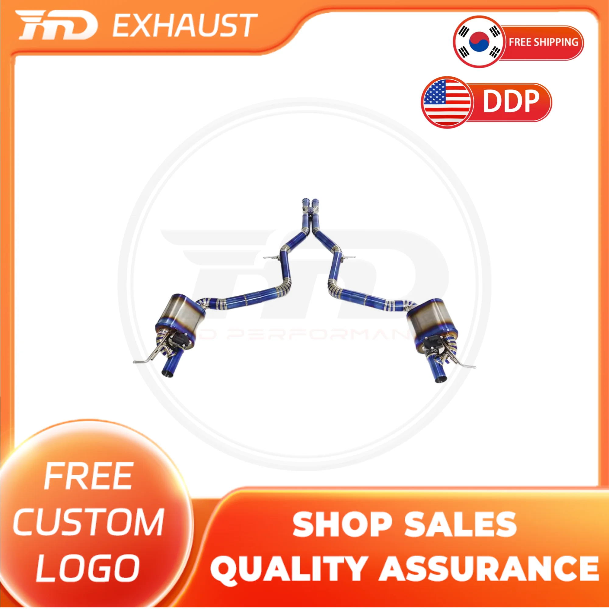 

HMD Лидер продаж, выхлопная система из титанового сплава, производительность выхлопа Catback для Mercedes Benz AMG E63 W211, глушитель с клапаном автомобиля