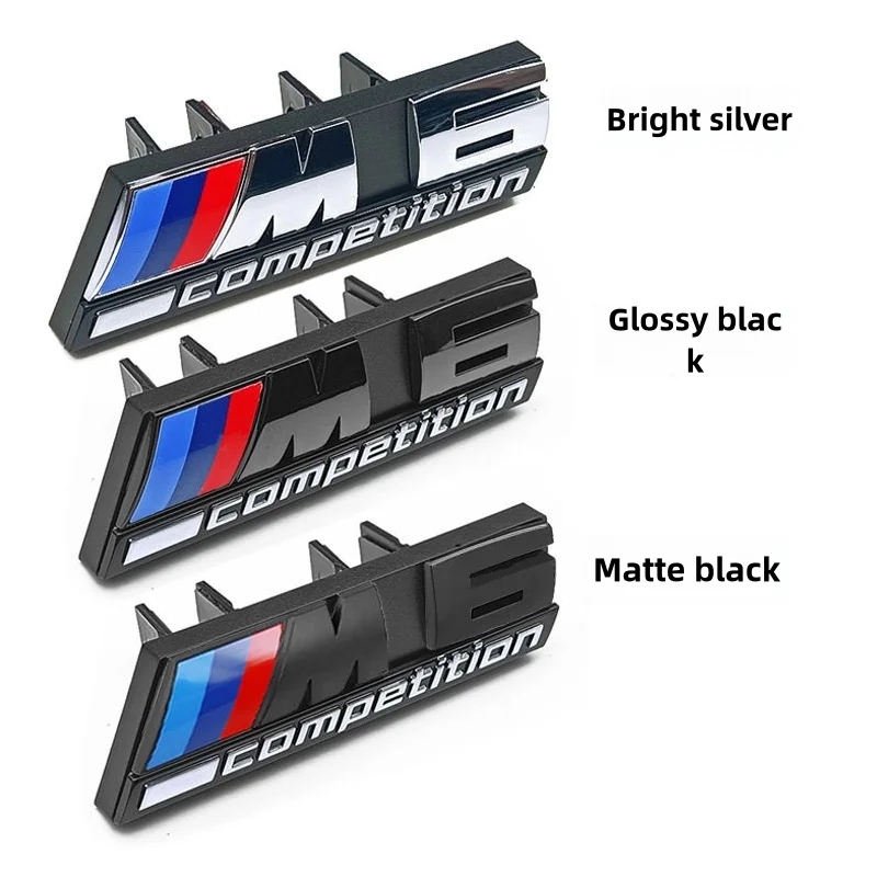 Car Goods Emblem Grill Front Hood Badge Grille Auto Accessories For BMW  M1 M2 M3 M4 M5 M6 M7 M8 Competition E92 F36 X3 X5 X7 X6