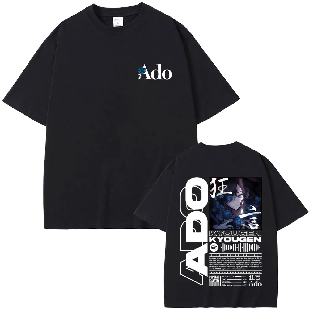Ado Kyougen Album Graphic T-shirt World Tour 2025 Hibana Merch Tshirt Men Women Fashion Japanese Style T Shirt Unisex Streetwear