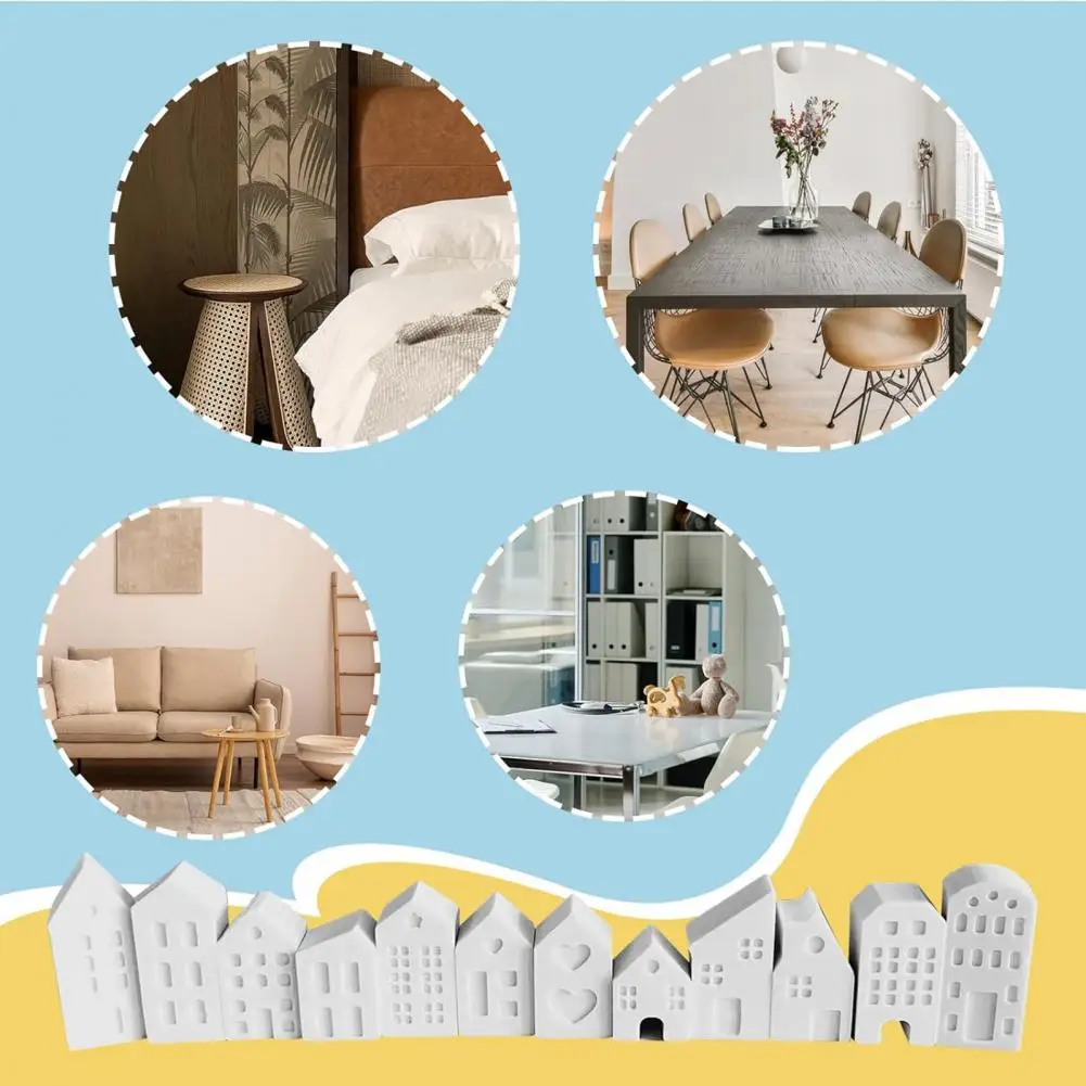 House Shaped Candle Mold Silicone Mold for Candles Silicone House Candle Molds with Window for Soy Wax Molds Epoxy Resin Casting