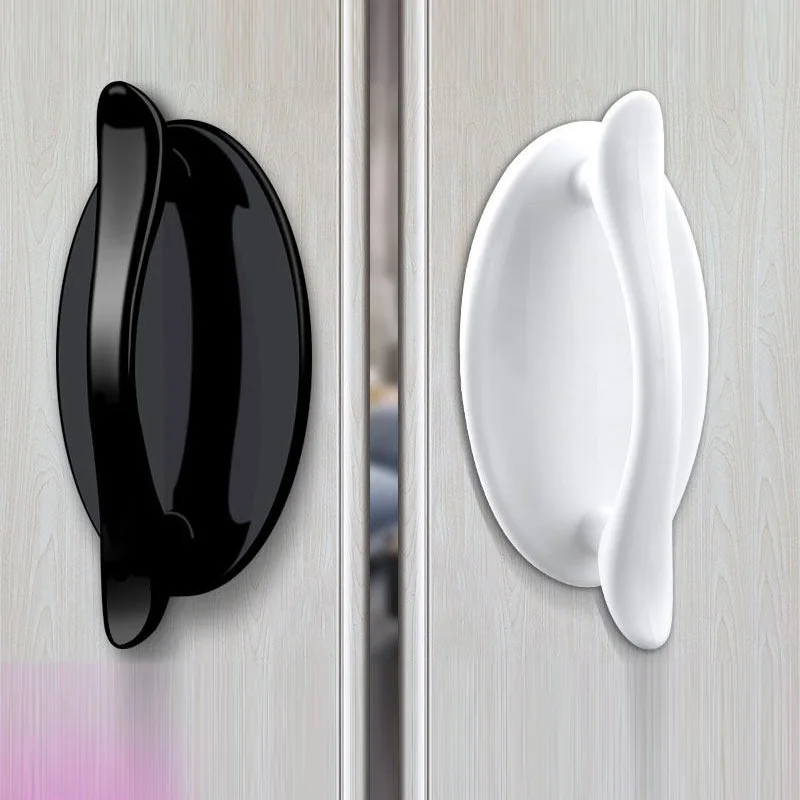 2PCS Punch-free Self Adhesive Door Handles Kitchen Cupboard Door Pulls Furniture Drawer Door Knobs Hardware Decor Accessories 5