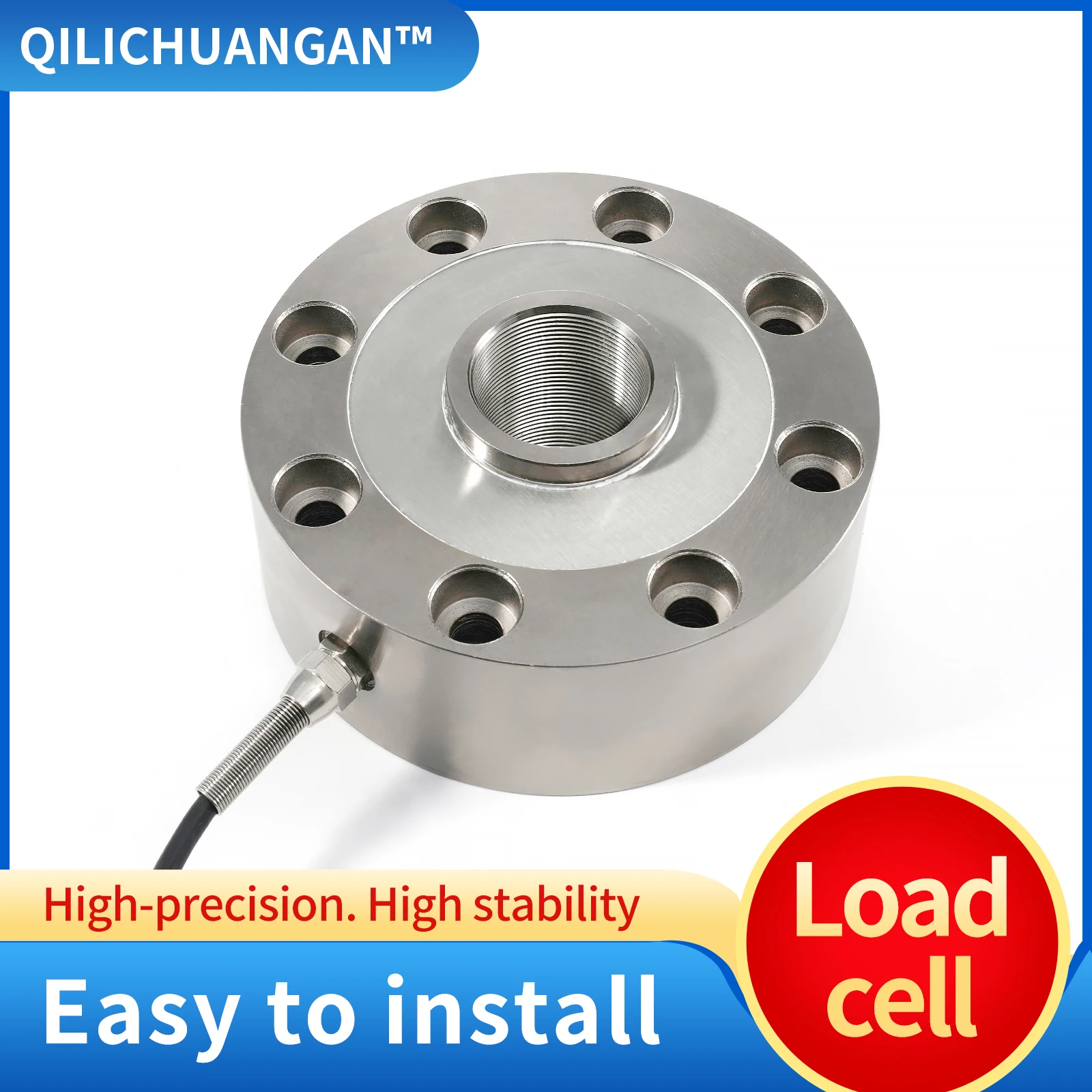 

Load Cell Sensors Test Tension and Pressure Force Weight Sensor Spoke Type for Scale Adapts HX711 Maximum range 0-50T