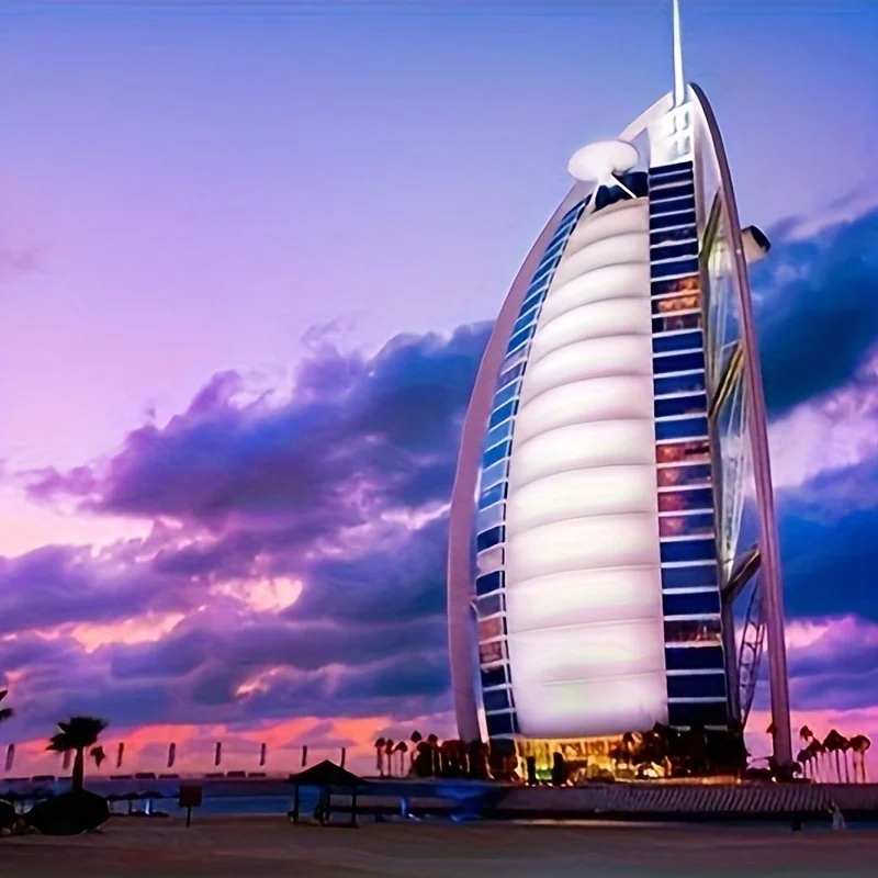 70*50 cm Erwachsene 1000 stücke Schwierig Puzzle Burj Al Arabischen Hotel Berühmte Landschaft Stress Reduzierung Spielzeug Dekorative Gemälde 14 +