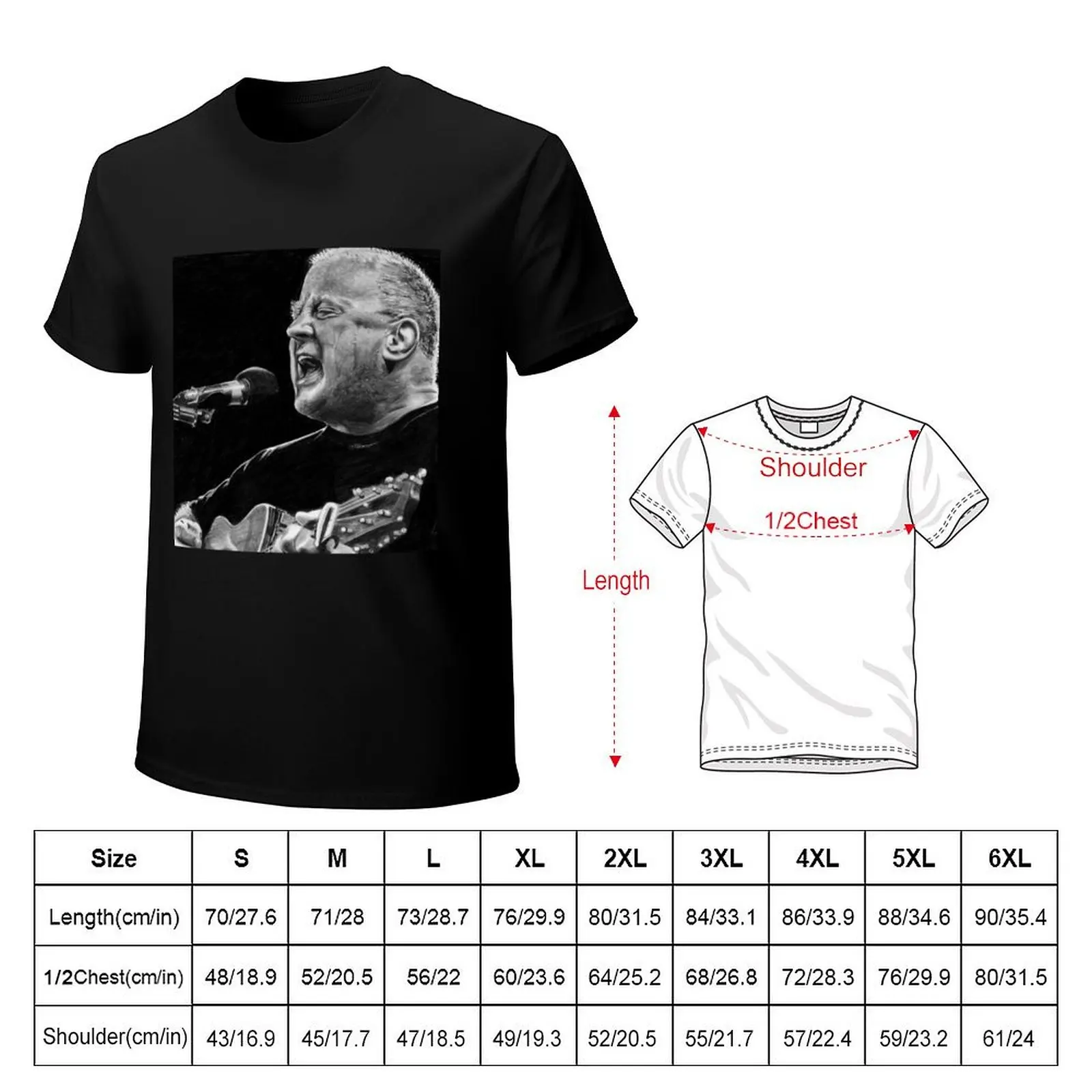 Christy Moore Acrylic Block T-Shirt Big and Tall Gym T-Shirt