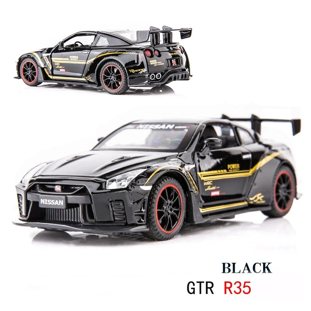 1:32 Nissan GTR R35 Racing Alloy Model Car Diecast Metal Toy Vehicle Model Collection Miniature Car Simulation Boy Birthday Gift