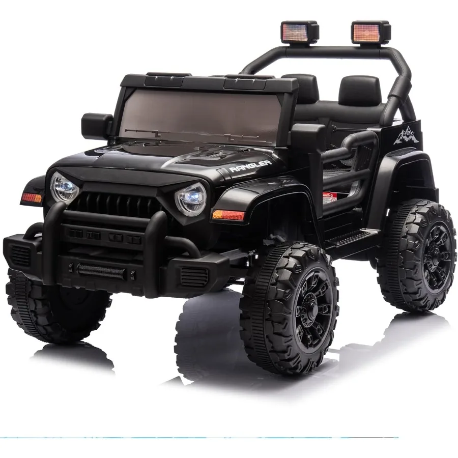 12V電動乗用玩具、親御さん用コントロール付き、幼児向け、音楽、Bluetooth、四輪サスペンション、USB付き