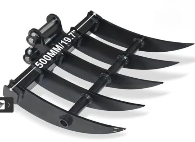 Mini Excavator Attachment Set Universal Quick Coupler Thumb Clamp Ripper Tilt Bucket Screening Flat Bucket Log Grabber Small Dig