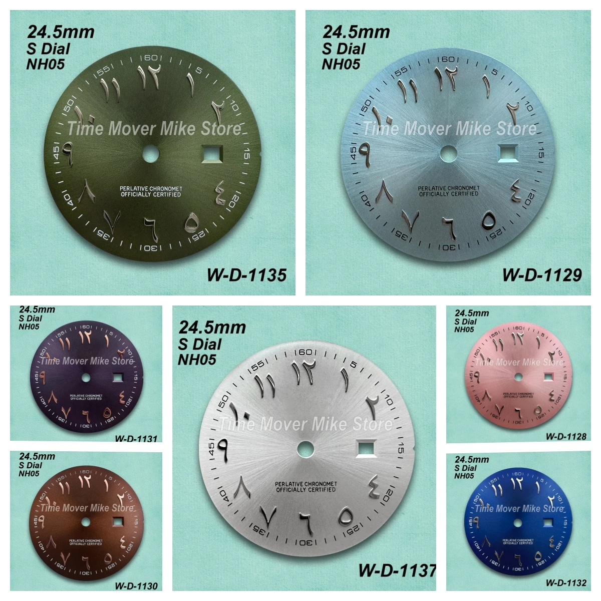 

24.5mm S Logo Arab Dial Fit NH05 Japanese Automatic Movement Sunburst Ladies High Quality Watch Modification Accessories