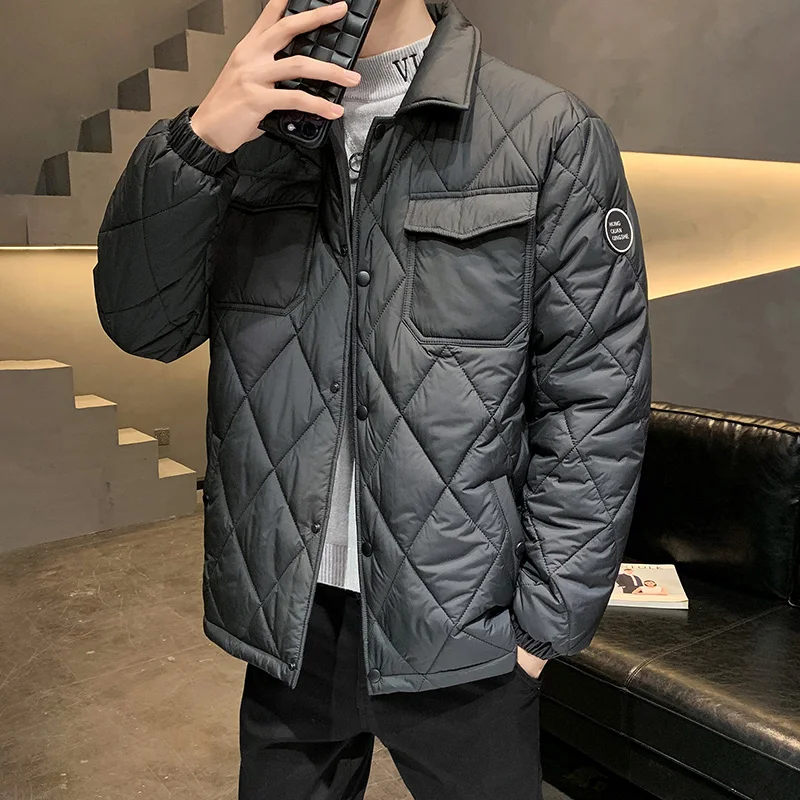 Casual 2024 Autumn Winter Men's Cotton-Padded Jacket Outwear Windproof Warm Down Coat Plus Size 4XL Solid Single Breasted Parkas