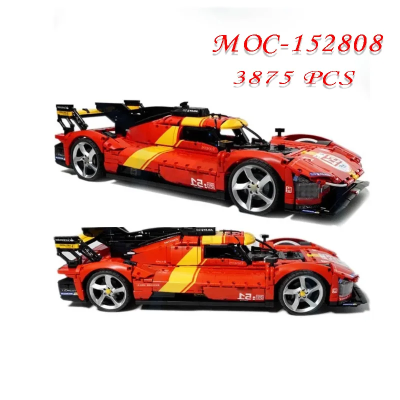 Nieuwe MOC-152808 Super Sportwagen Model Zelfsluitende Bouwsteen Model Gebouw Puzzel Verjaardag Kerst Speelgoed Cadeau Ornamenten