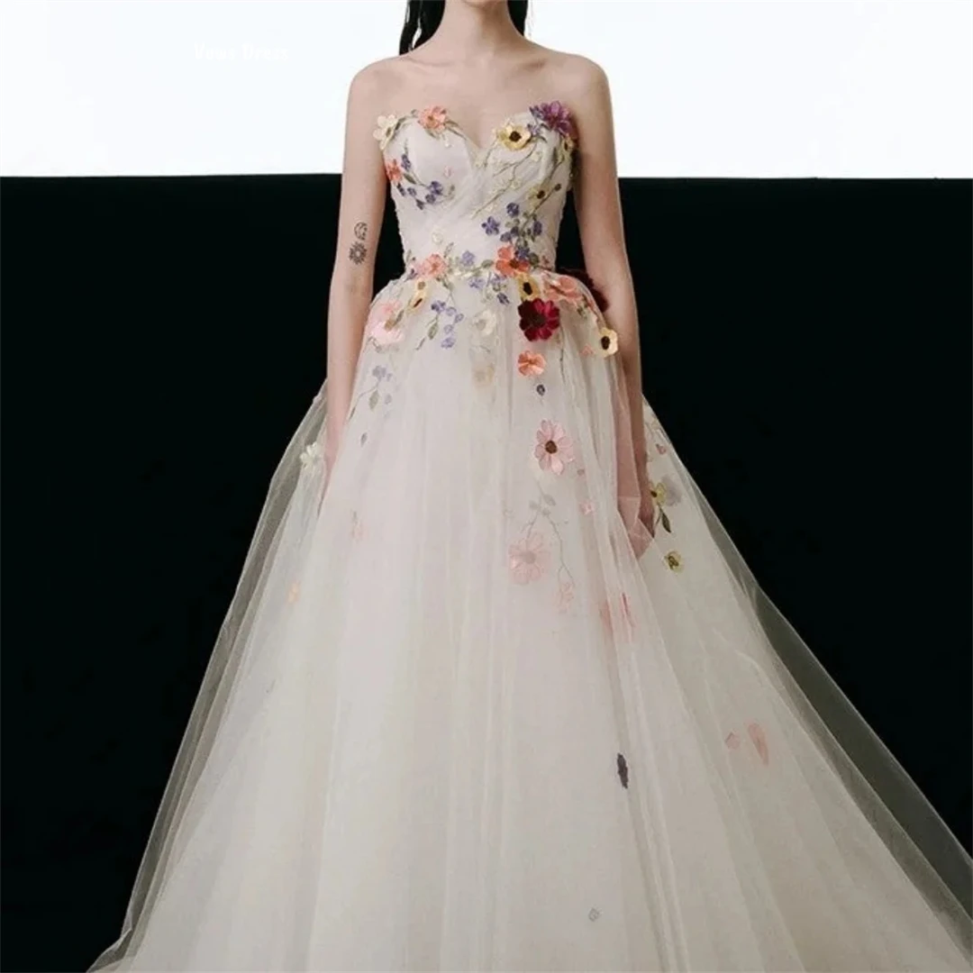 Vows elegante vestidos de festa para casamento mulher cerimônia vestido applique feito sob encomenda robes de cocktail linha um fora do ombro vestido de baile