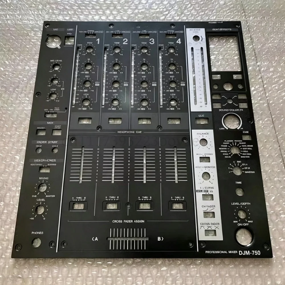 LY-DJM750 Mixer Console Panel Pusher Board Black Iron Plate 2PCS, Replacement Parts