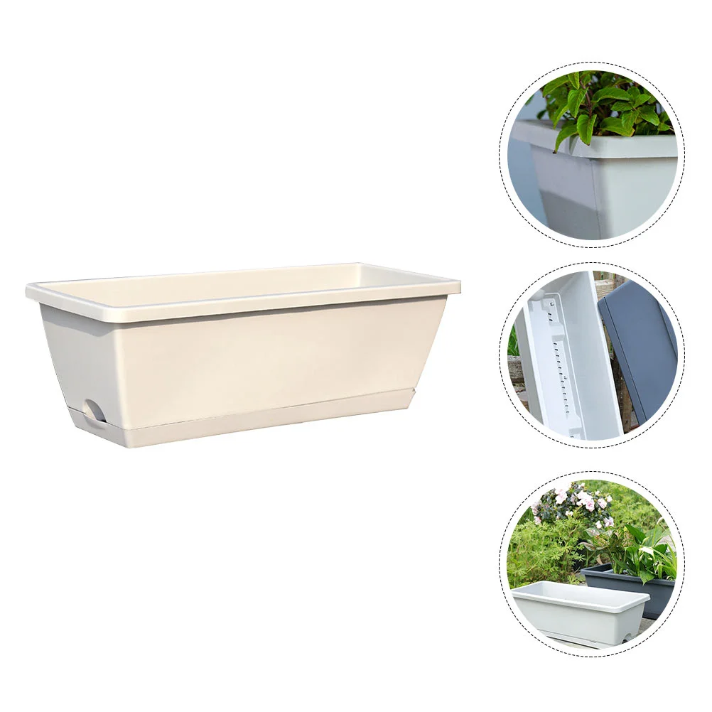 Extra Large Household Plastic Vegetable Pot Planter Pots Succulents Resin Garden Plants Rectangular Planting