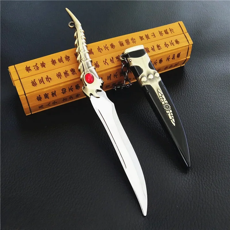 

9cm Game TV Peripheral Weapon Dragonbone Medieval Keychain Peripherals Metal Material Manga Action Figure Birthday Gifts Toys