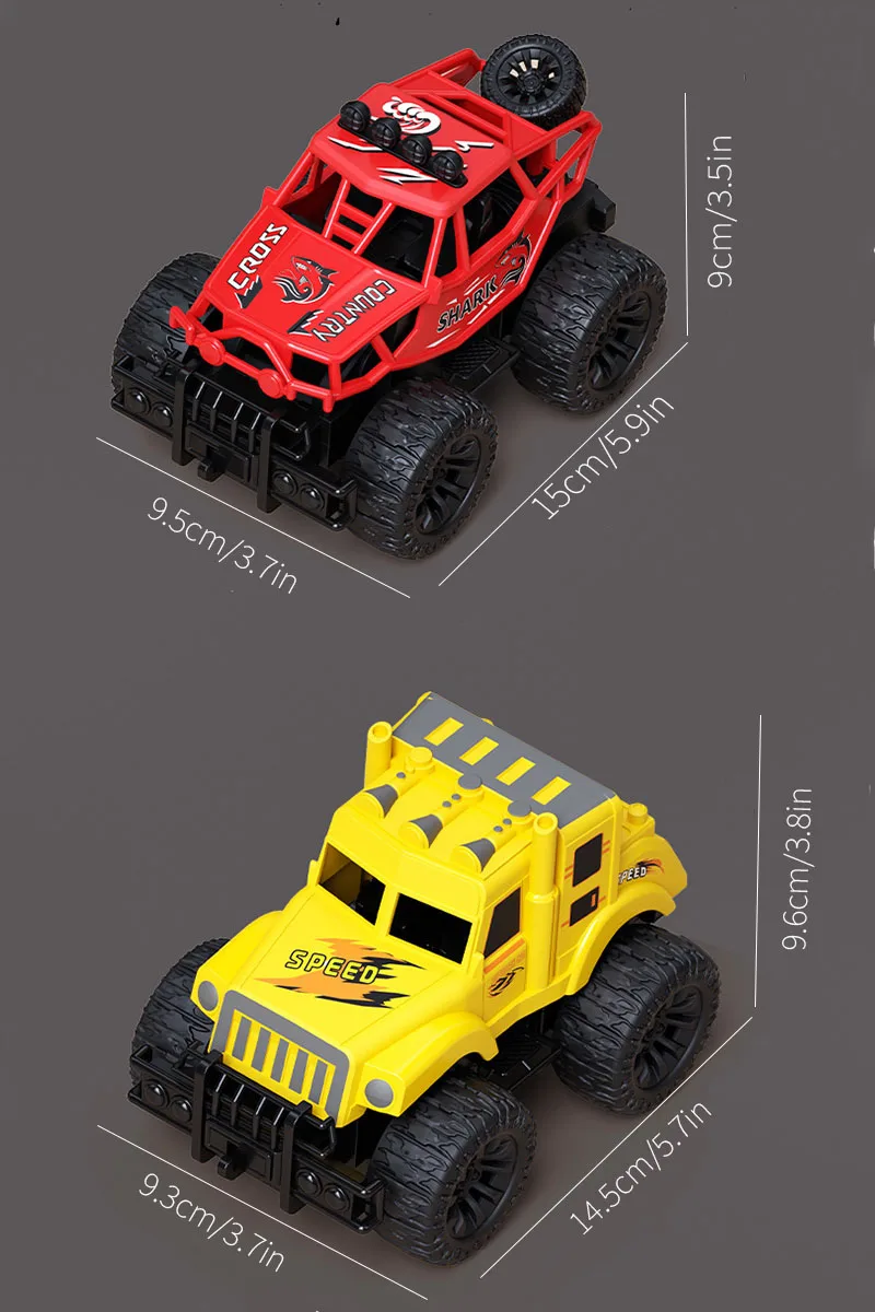 Inertia Off Road Vehicle Stunt Car For Kids 4WD Pull Back Drift Racing Toy Monster Truck Mountain Climbing Birthday Gift