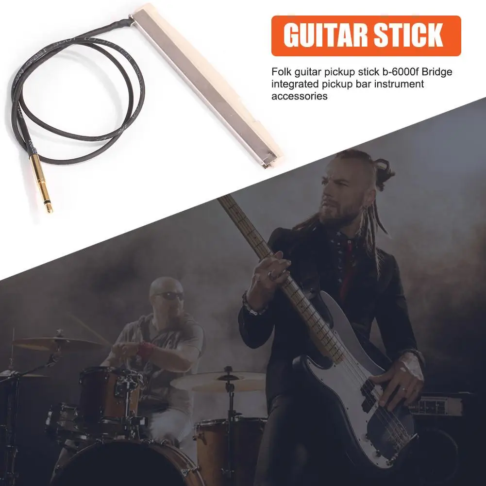 Folk Acoustic Guitar Piezo Pickup Bar Replacement Under Bridge Saddle Transducer Integrated Guitar Pick-Up Stick Instrument Part