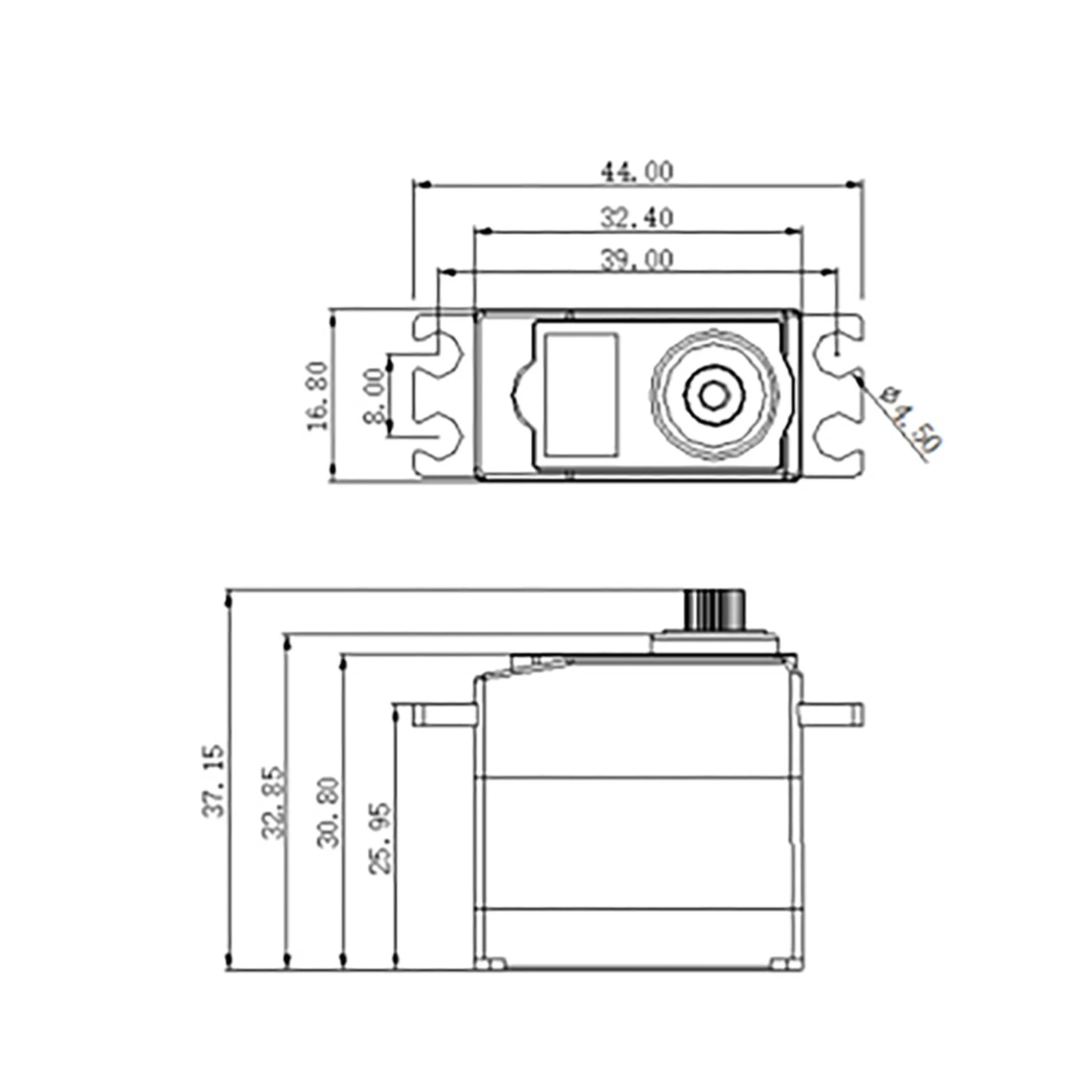 JX CLS-HV2721MG Digitalservos 8,4 V 23 kg Metallgetriebe IP67 wasserdichtes kernloses Motorservo für 1/8 1/10 RC Car Robot Airplane