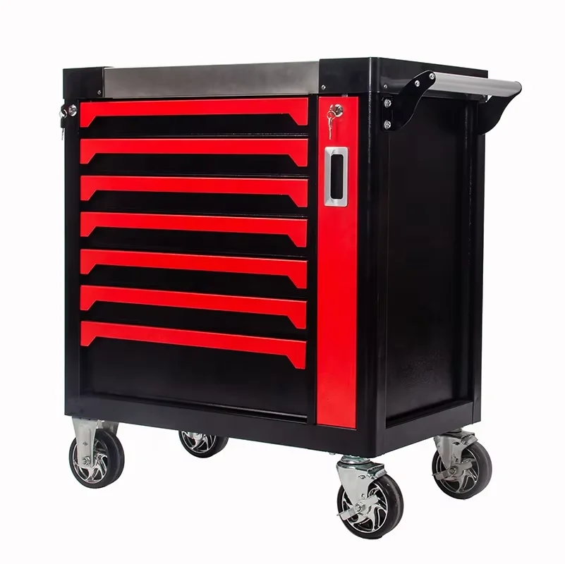 Seven-Drawer Lockable Red Steel 279pcs Tool Set Heavy Iron Toolbox for Auto Repair Workshop OEM/ OBM