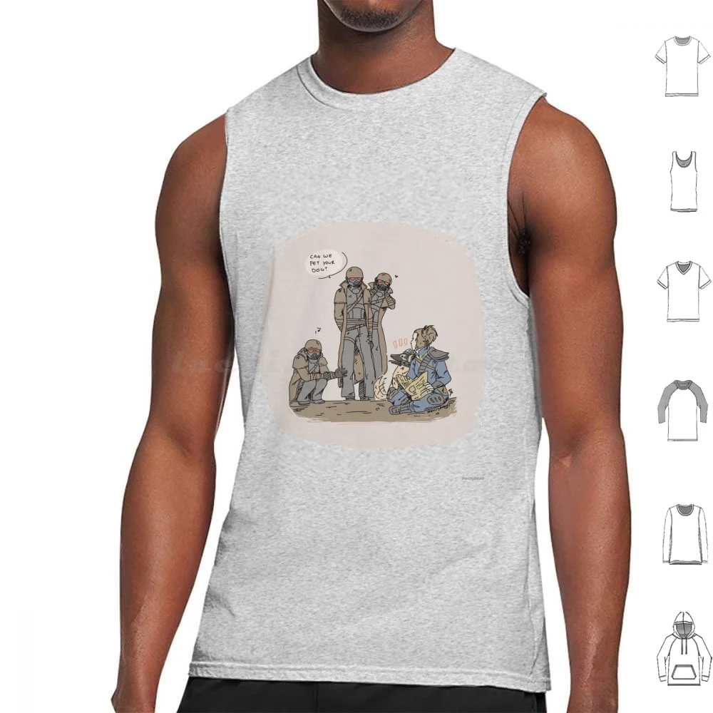 Ncr And Rex Tank Tops Print Cotton New Vegas Ncr Rex The Courier