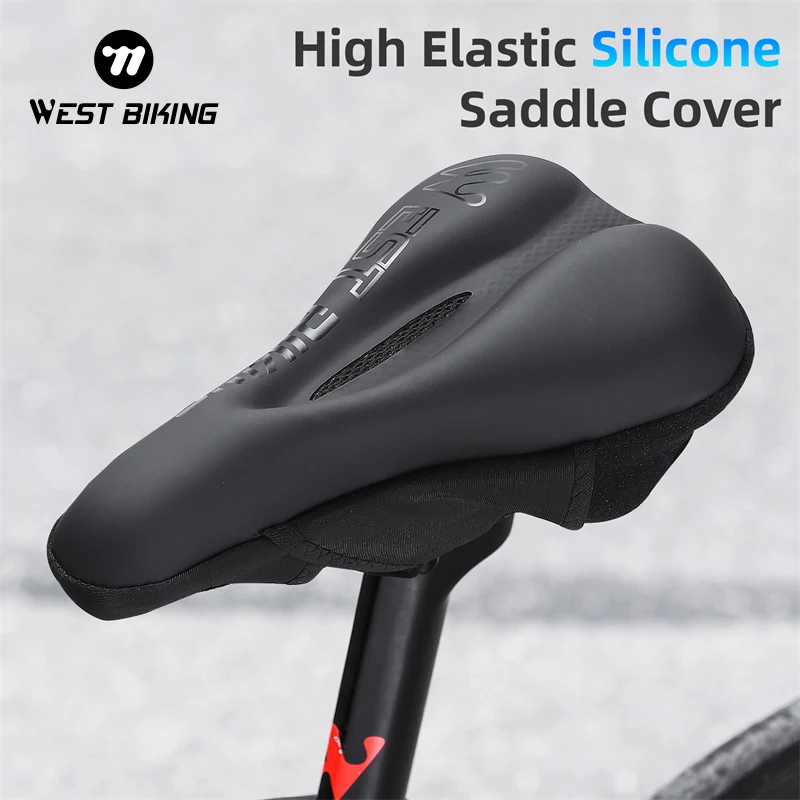 

WEST BIKING Bike Saddle Cover Breathable Silicone Sponge Bicycle Cushion Cover waterproof Anti Slip MTB Road Bike Seat