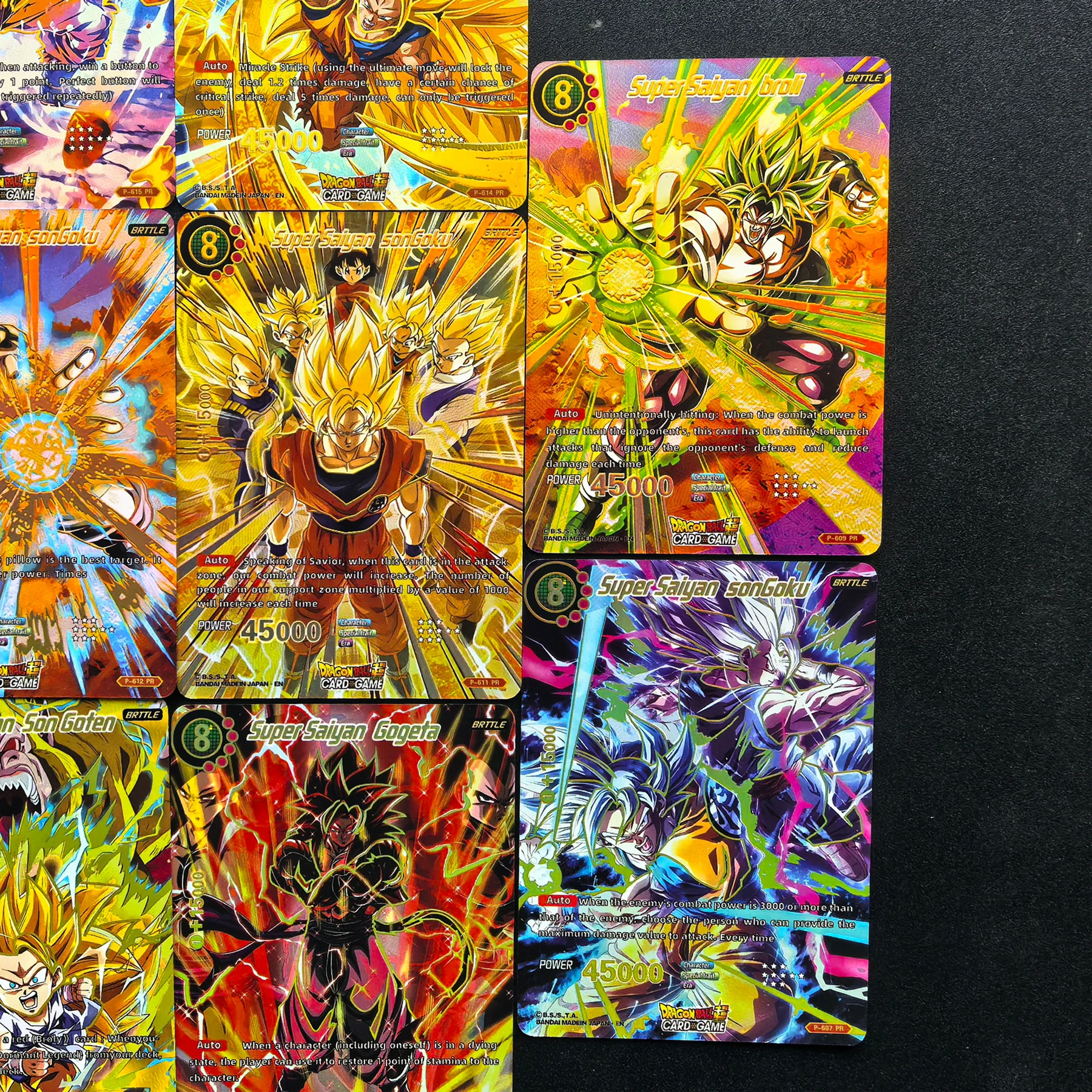 11Pcs/set Diy Dragon Ball Ultra Instinct Collection Card Refraction Color Flash Hot Stamping Super Saiyan Anime Cards Gift Toys